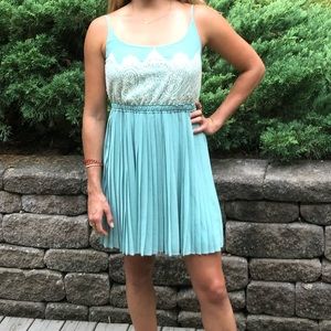 ModCloth | Vintage Pleated Dress | Sea foam Green